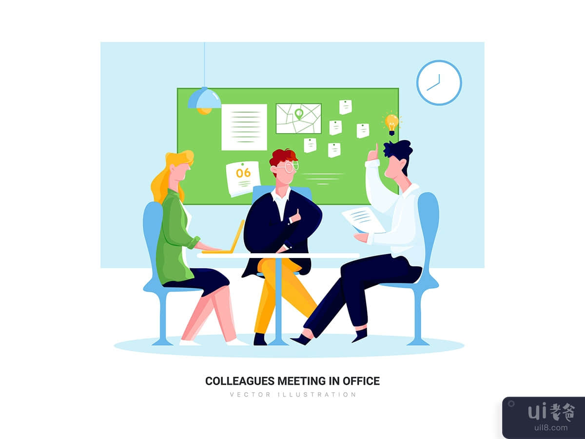 Colleagues Meeting in Office