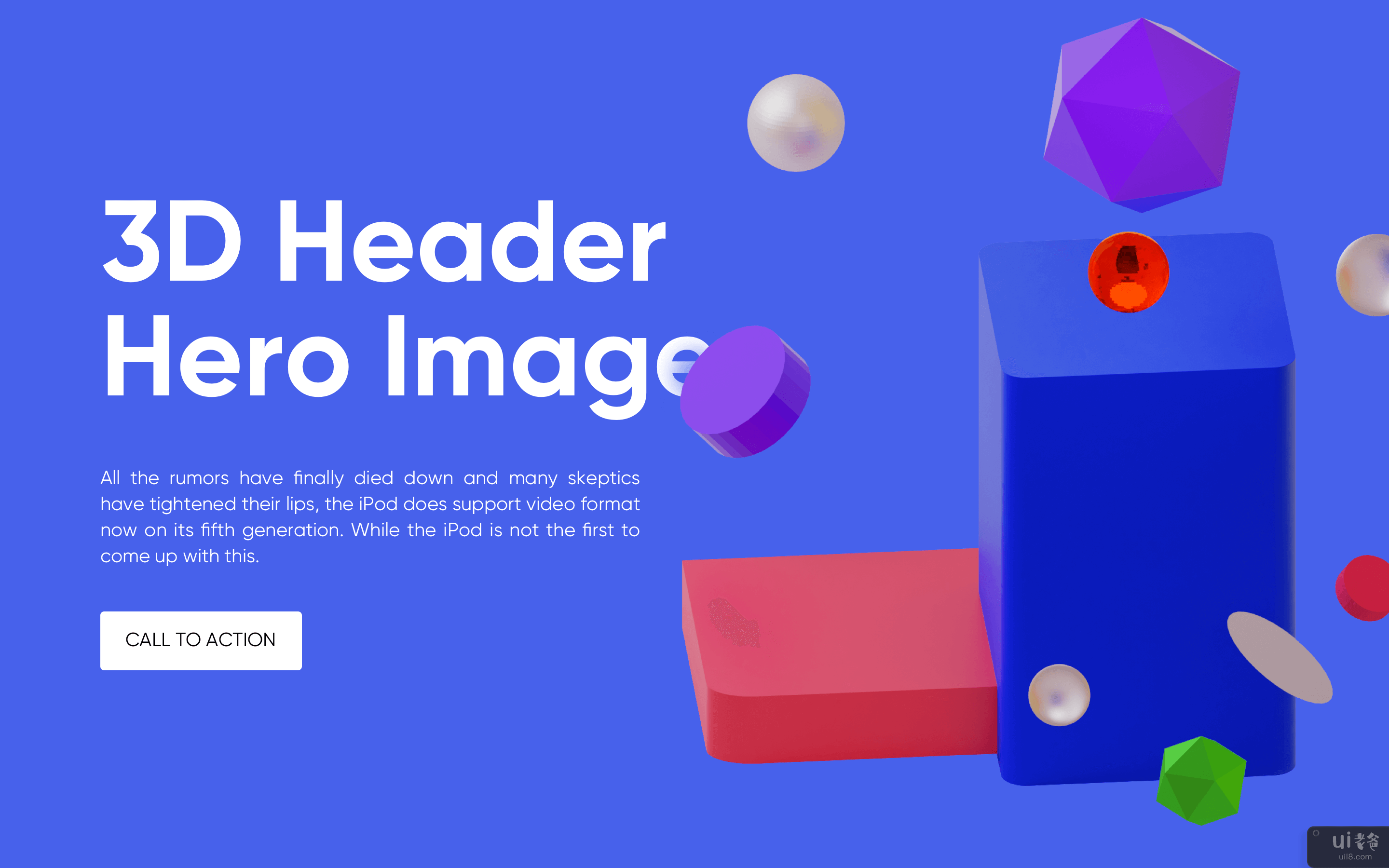 3D 英雄标题图像(3D Hero Header Image)插图2