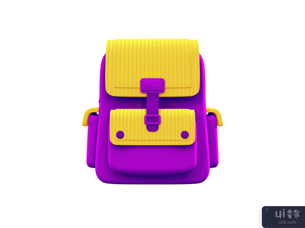 3D Education Icon - Bag