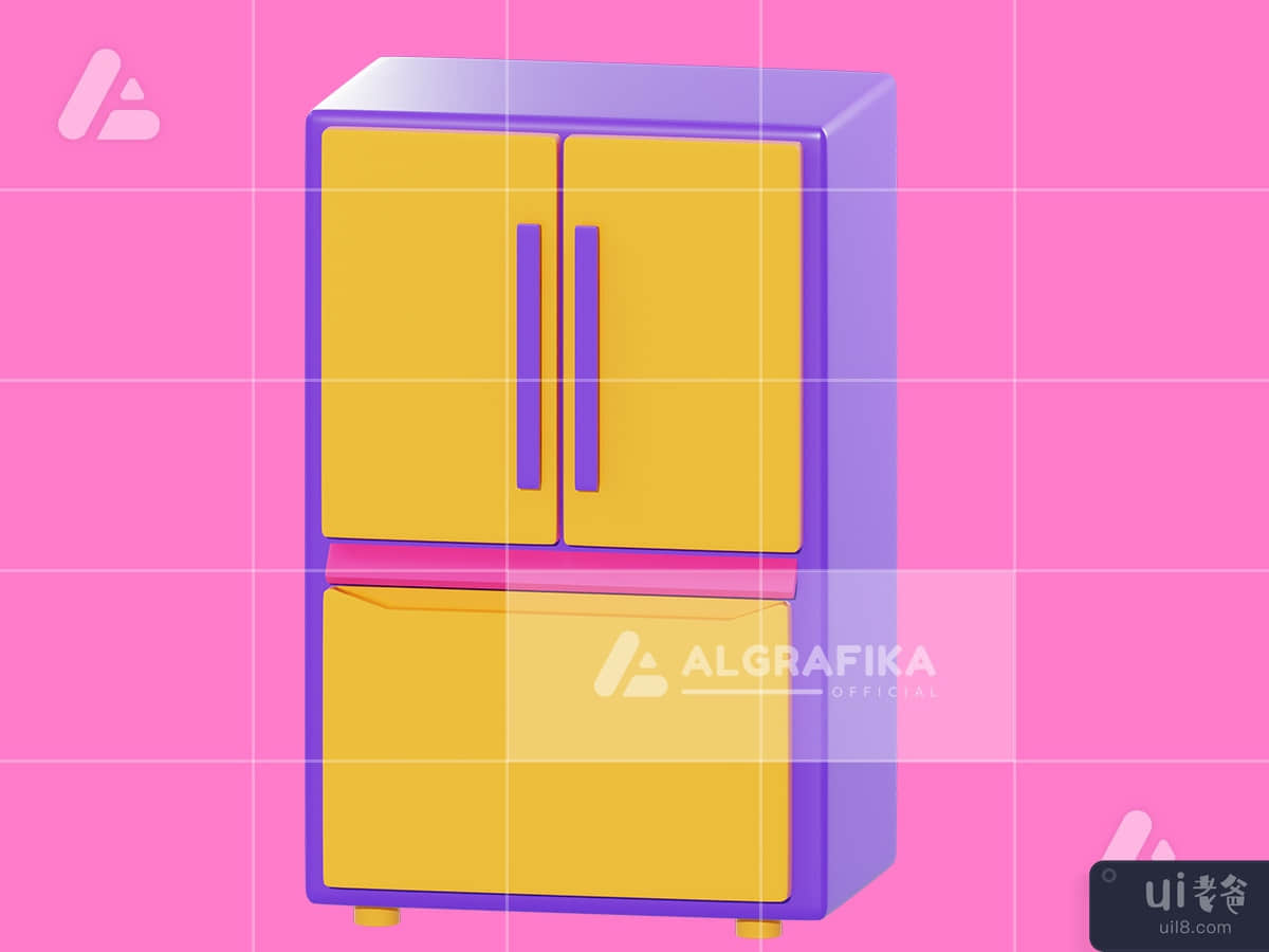 3d illustration air refrigerator object