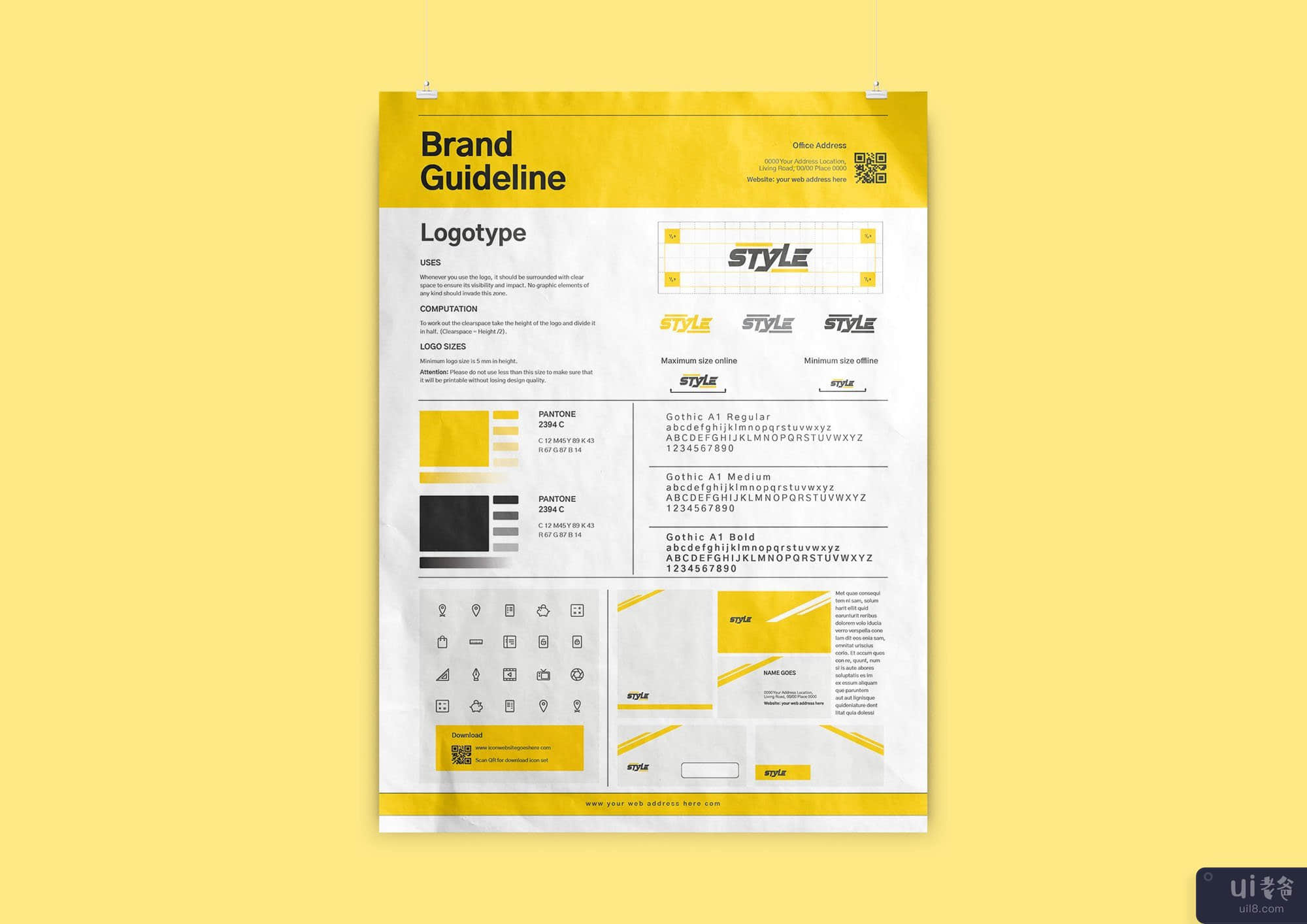 A3 品牌指南海报 Din A3 品牌指南海报(A3 Brand Guideline poster Din A3 Brand Guideline poster)插图4