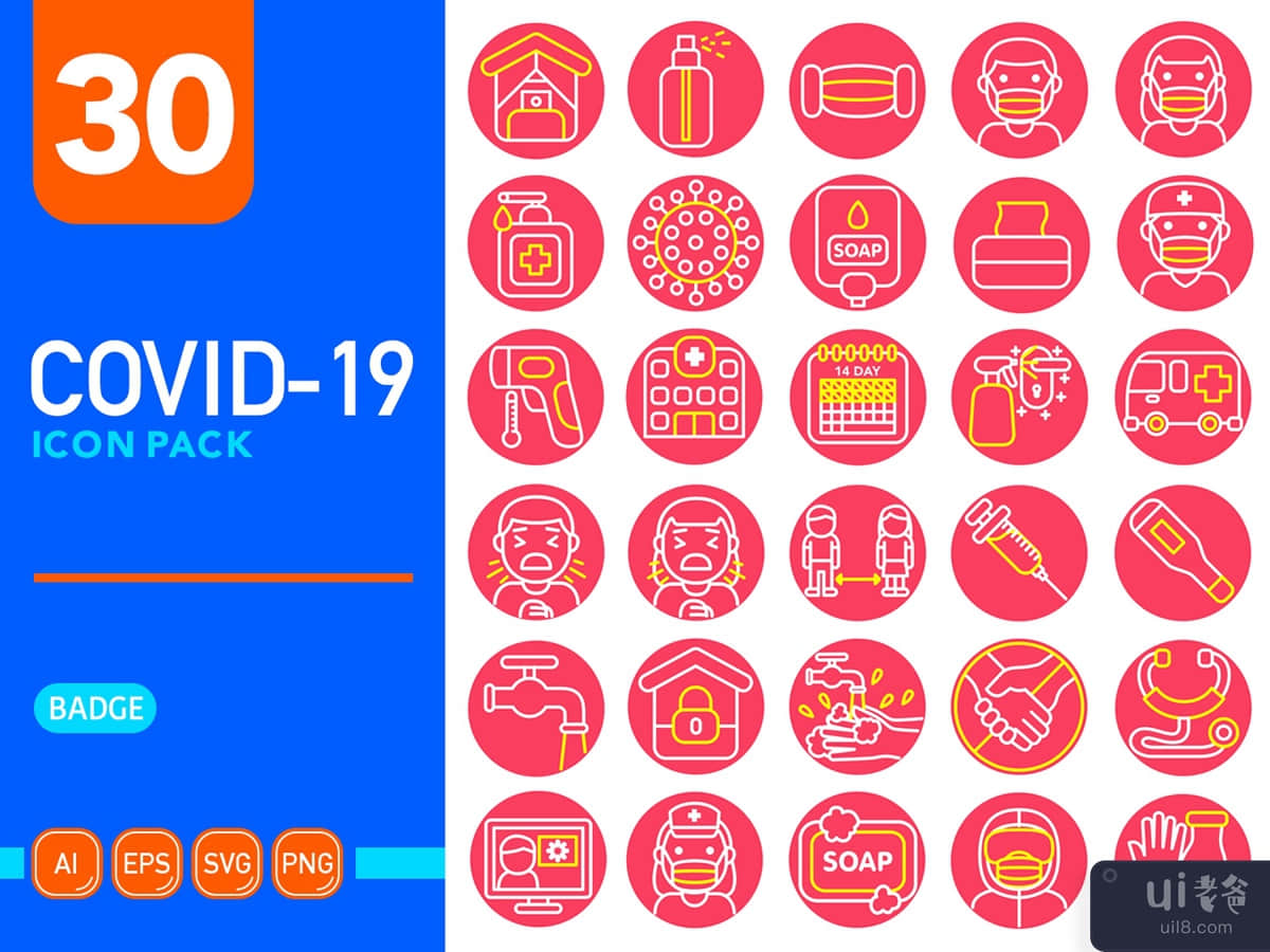 Covid-19 Icon Pack - Badge