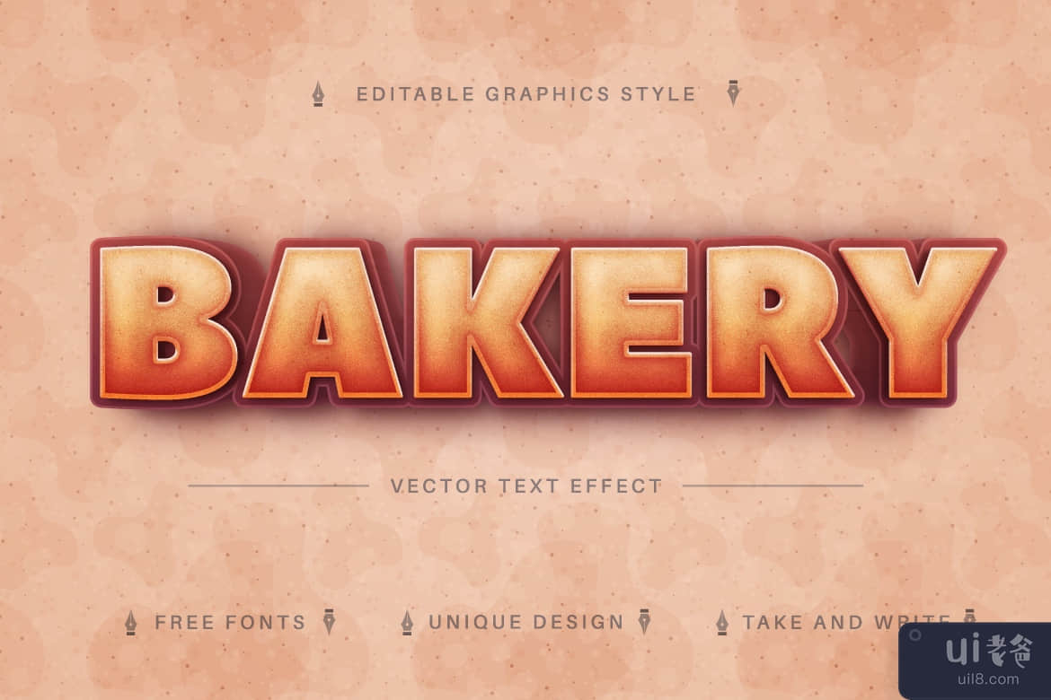 饼干 - 可编辑的文字效果，字体样式(Biscuit - Editable Text Effect, Font Style)插图5