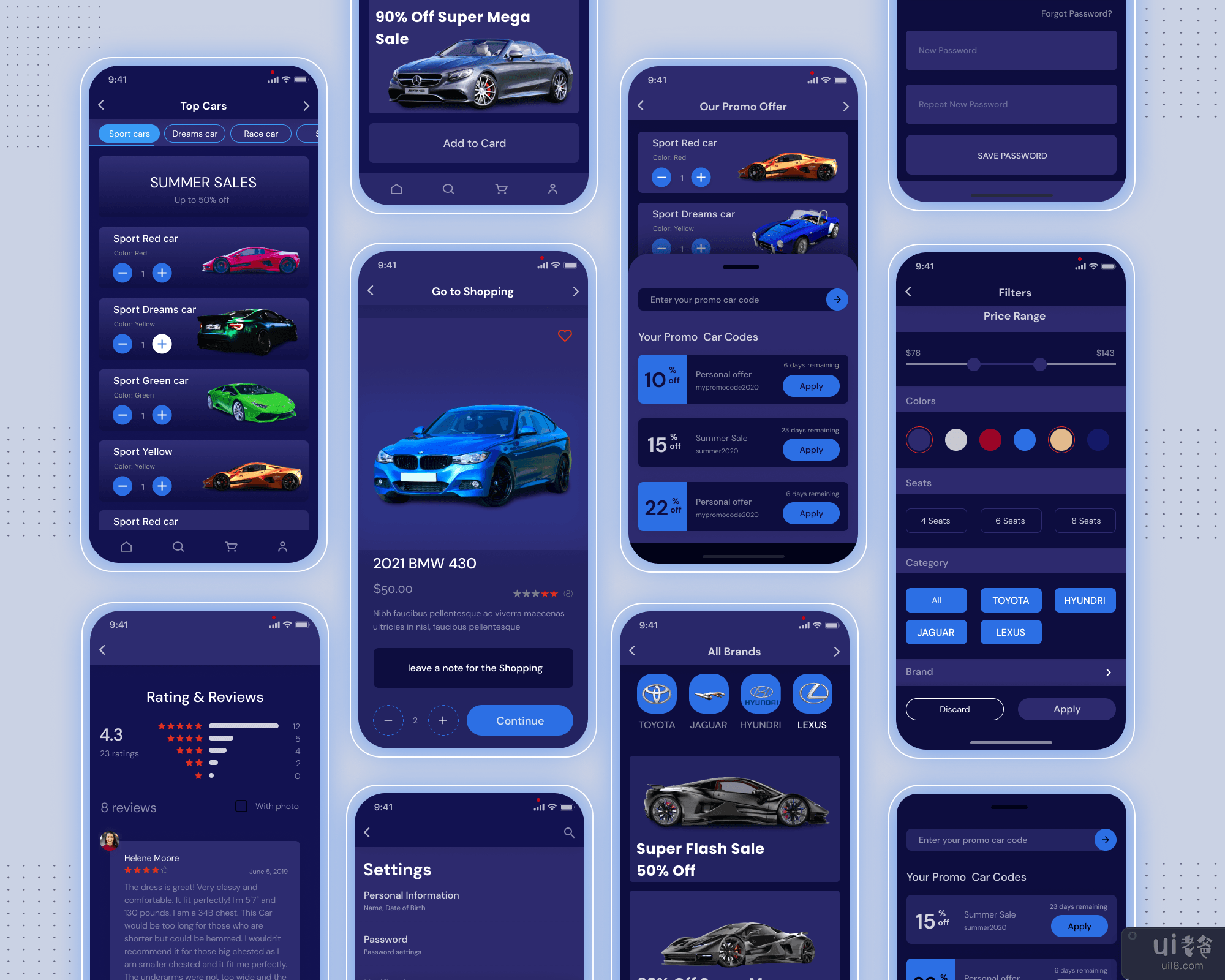 汽车商店移动应用程序设计(Car Shop Mobile App Design)插图2