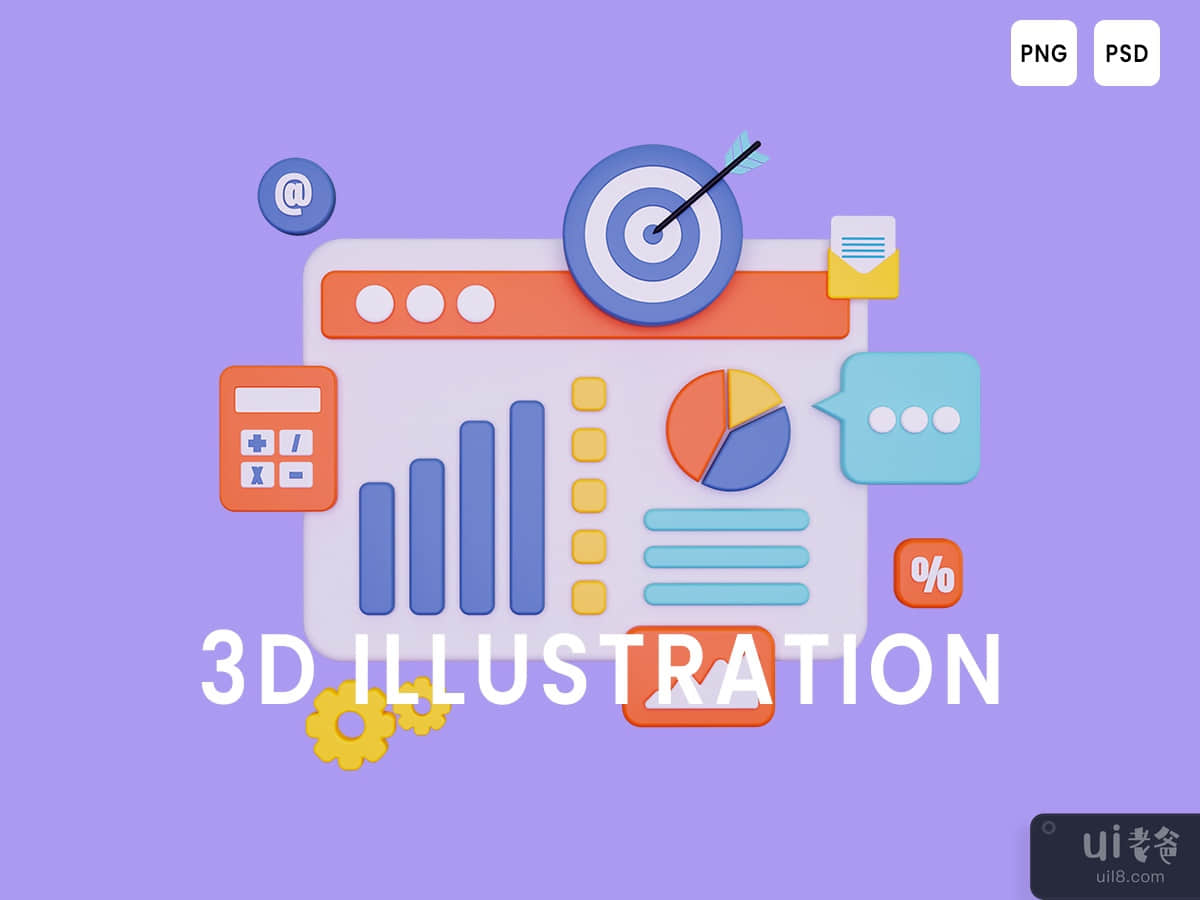 Business Goal 3D Illustration