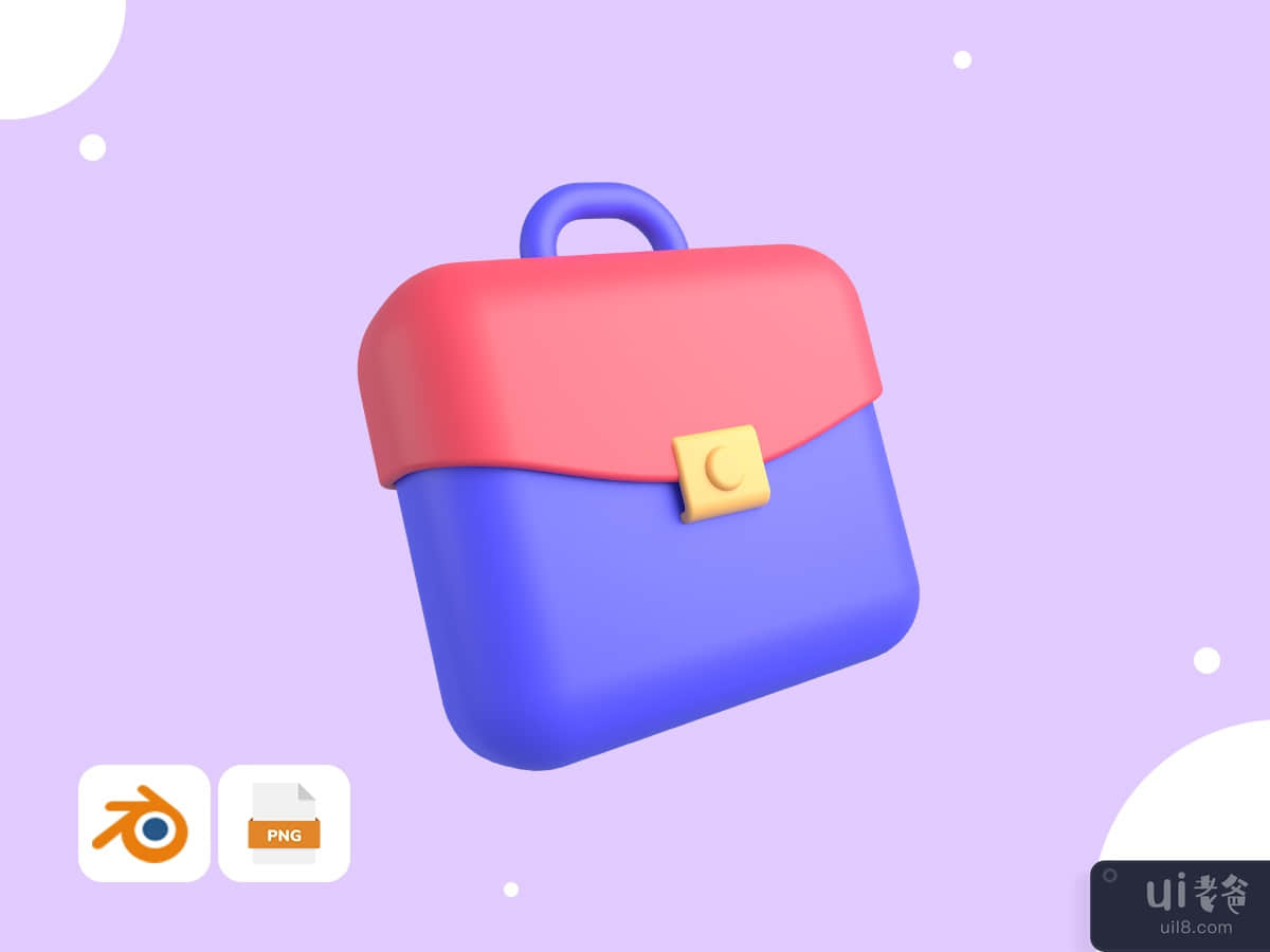Briefcase - Business 3D Illustration Pack