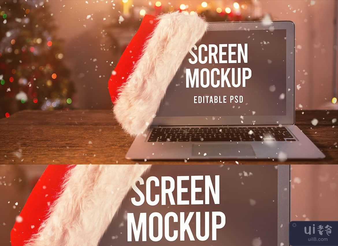 圣诞装置和字母样机集(Christmas Device and Letter Mockup Set)插图2