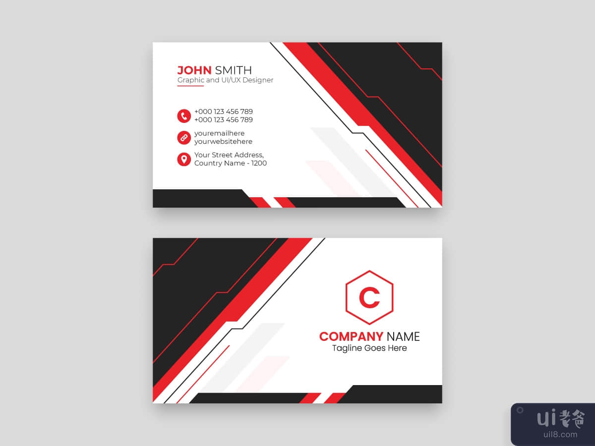 Corporate Creative Modern Professional Business Card Design Template
