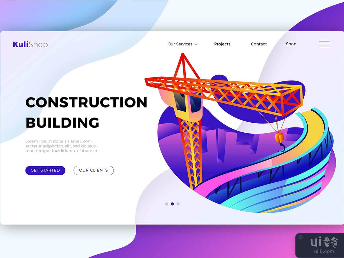 Construction Building - Banner & Landing Page