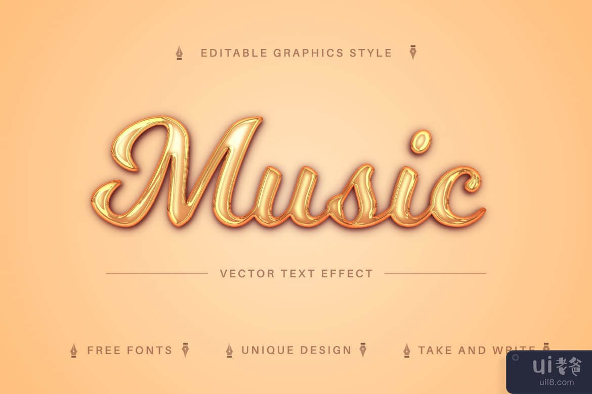 Caramel - 可编辑的文本效果，字体样式(Caramel - Editable Text Effect, Font Style)插图4
