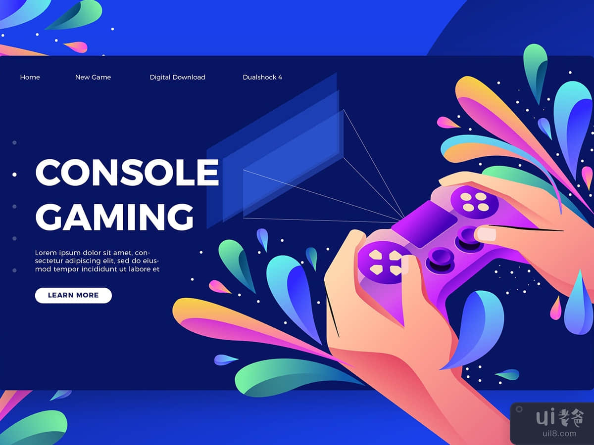 Console Gaming - Banner & Landing Page