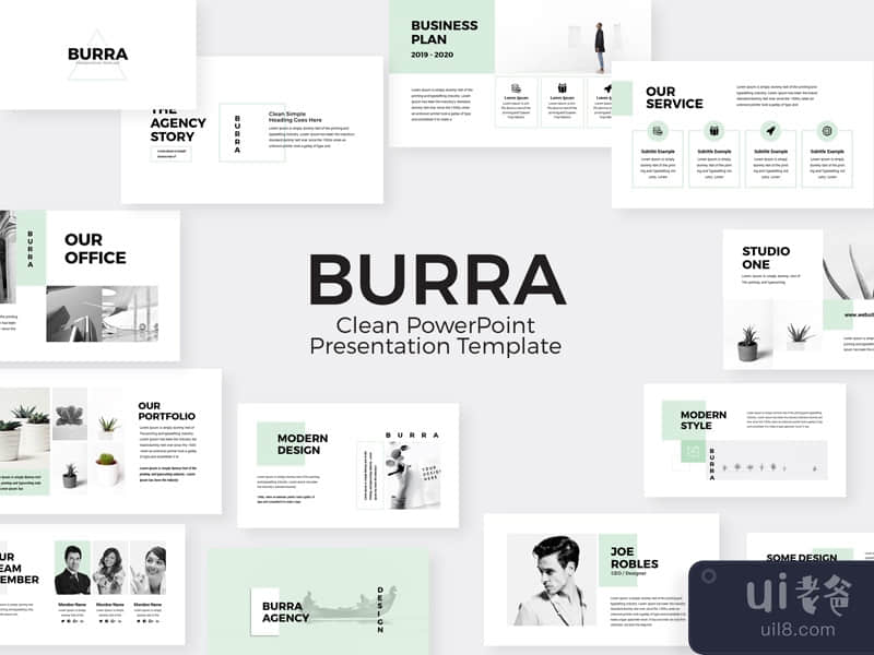 Burra - Clean Simple PowerPoint Presentation Template