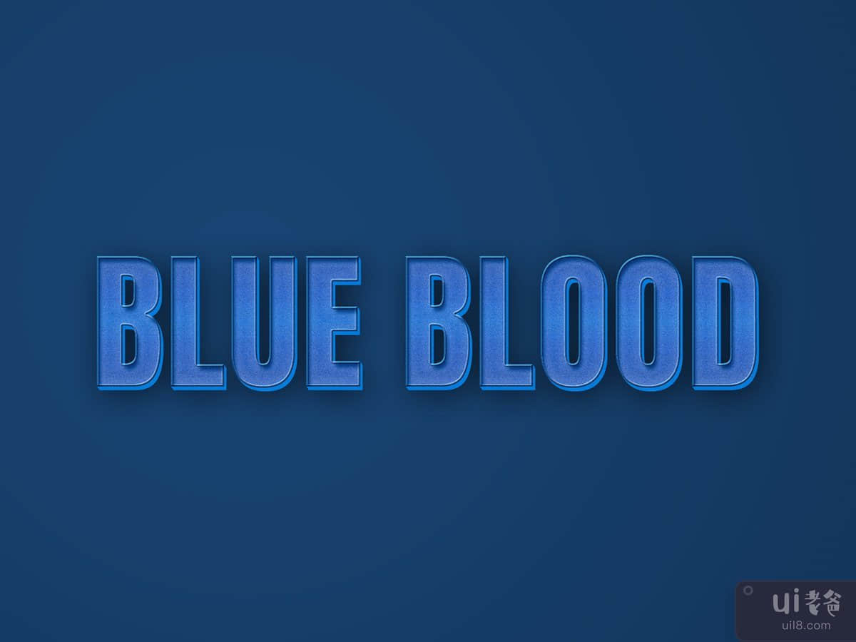 蓝血3d风格文字效果社交横幅|标志样机(Blue blood 3d style text effect social banner | Logo Mockup)插图2