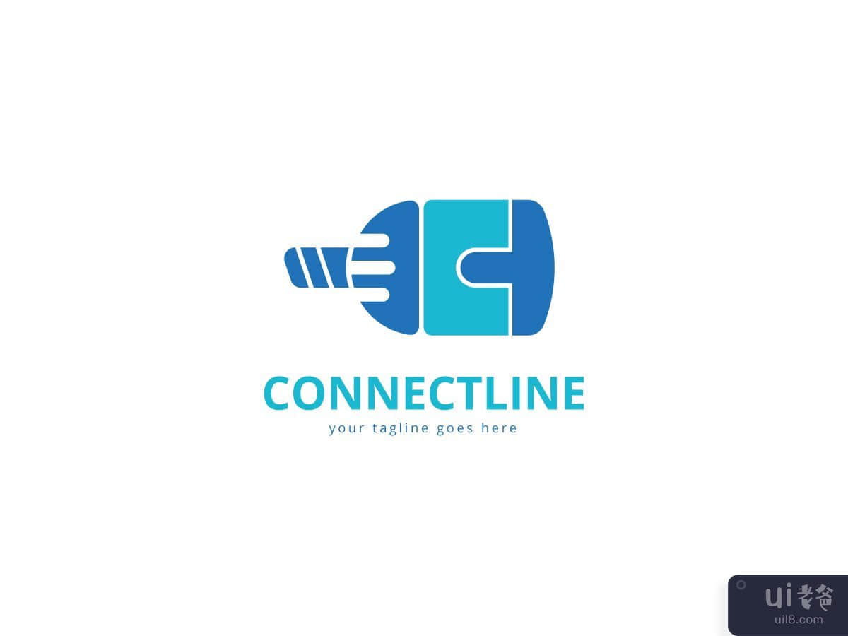 Connect Line Vector Logo Design Template