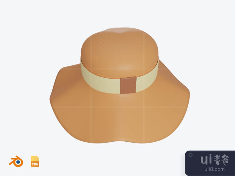 Camping Hat - 3D Camping Illustration Pack