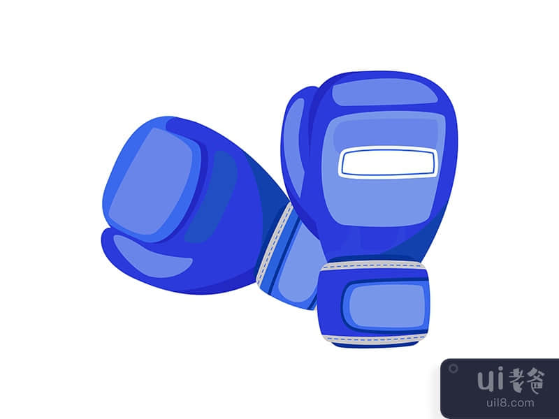 Boxing gloves semi flat color vector object