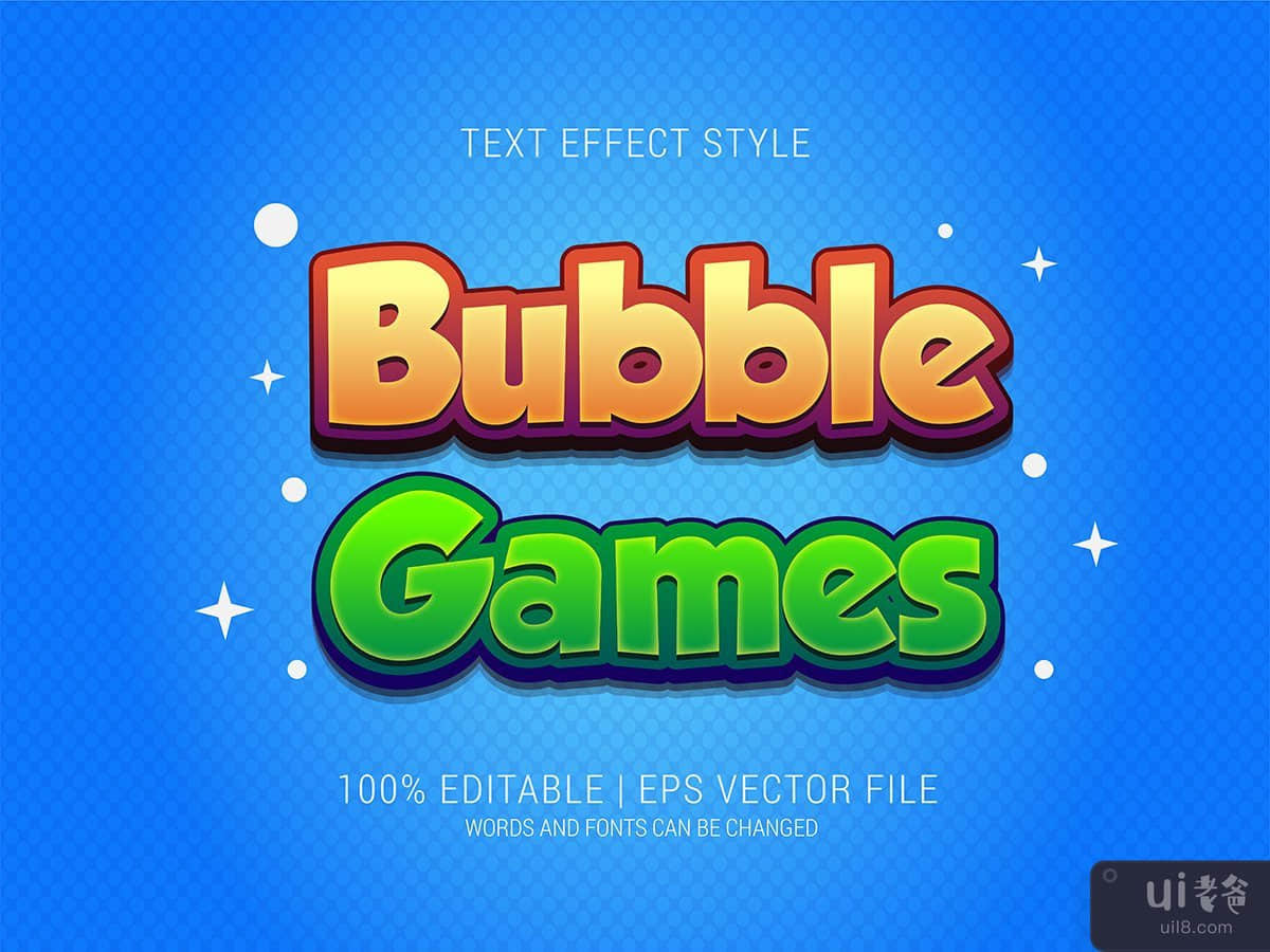 泡泡游戏文字效果(BUBBLE GAMES TEXT EFFECT)插图2