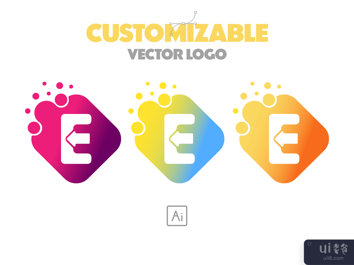 Customizable vector brand logo design