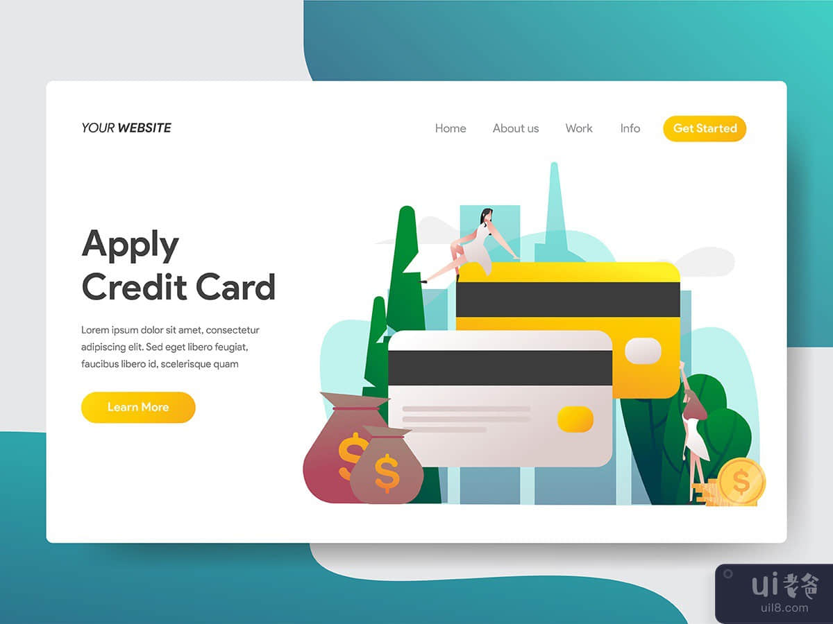 Apply Credit Card Illustration Concept