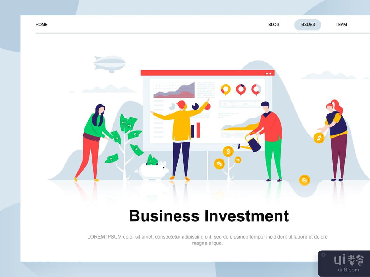 Business Investment Flat Concept