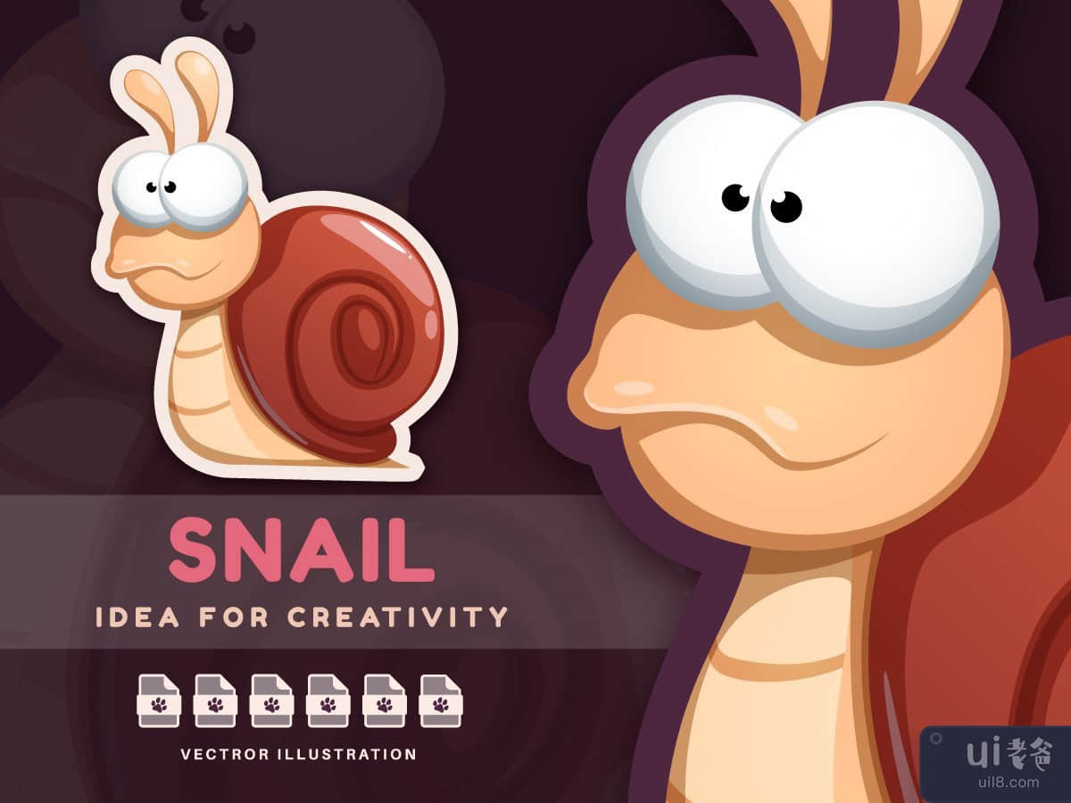 Adorable Snail - Cute Sticker