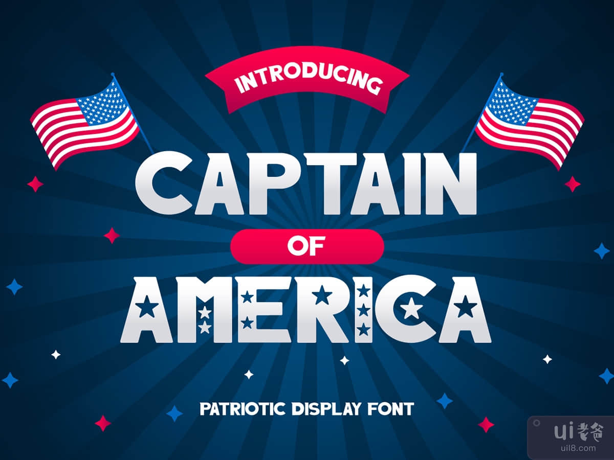 Captain of America - Patriotic Display Font