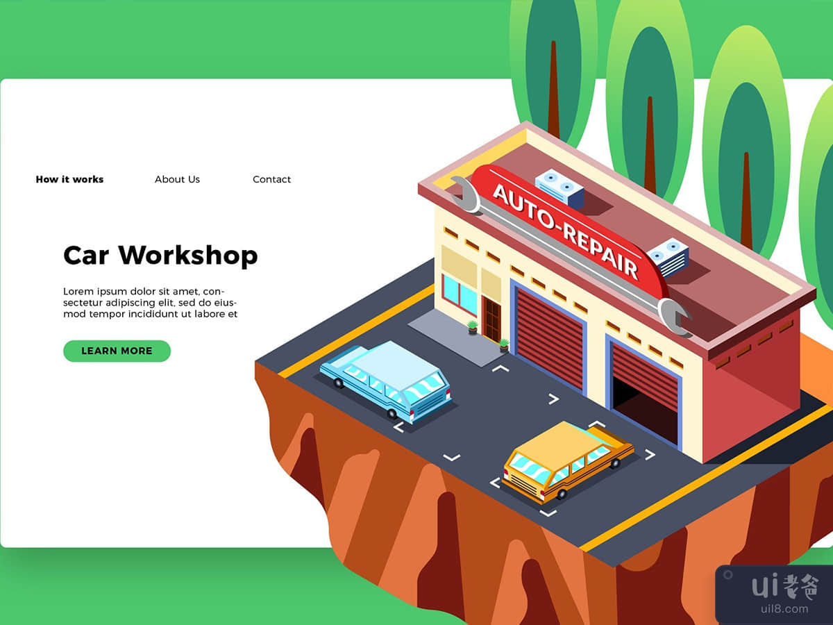 Car Workshop - Banner & Landing Page