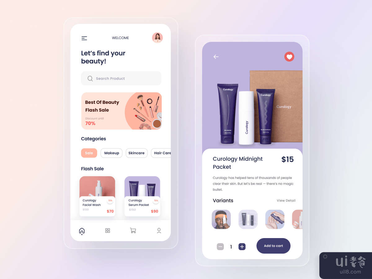 Beauty Product Mobile App Concept