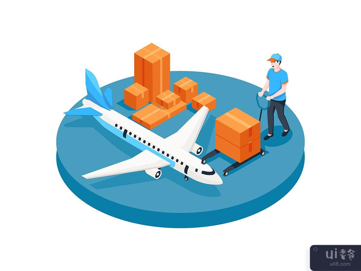 Air Freight Vector Illustration concept