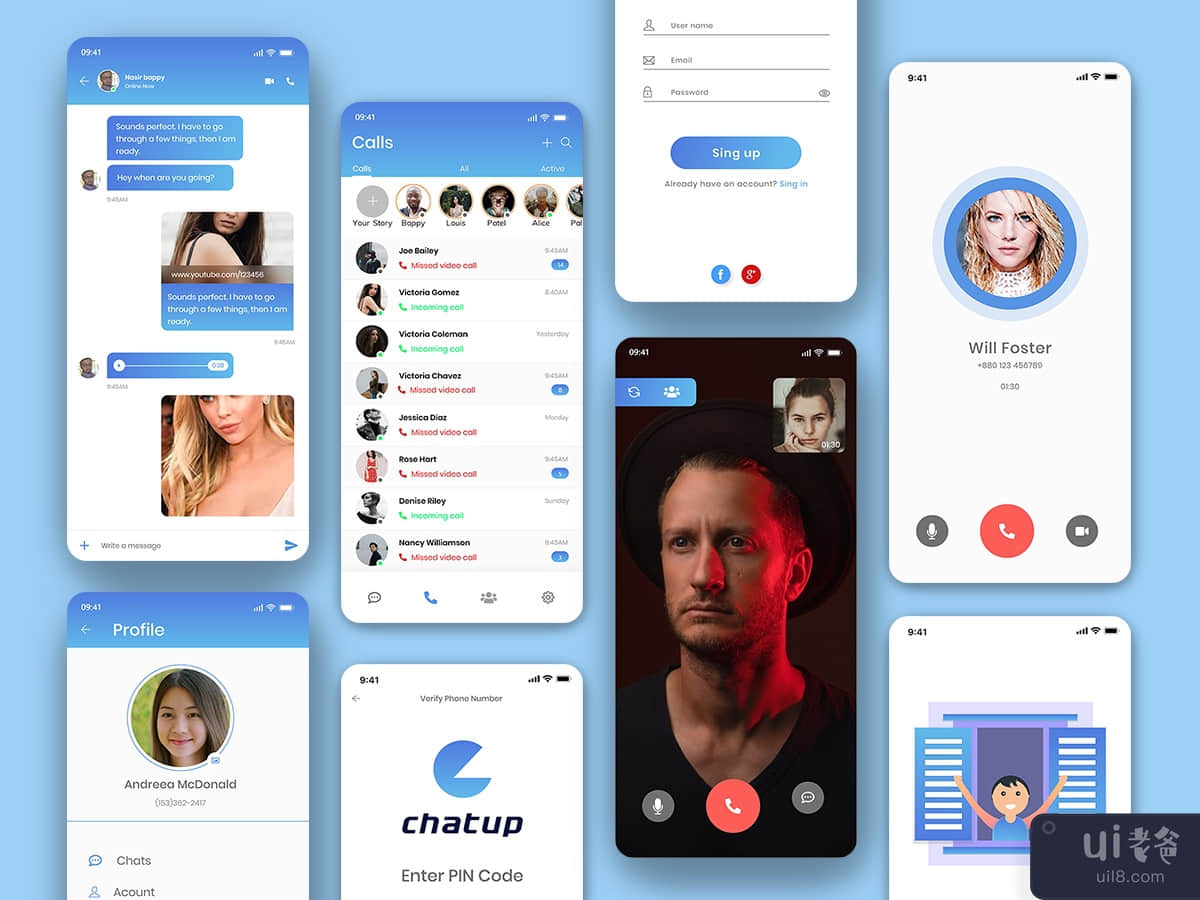 Chat App ui design