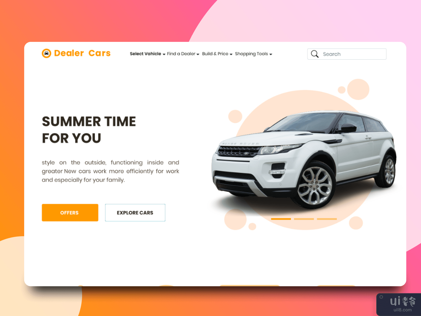 Cars Dealer Landing Page Bootstraps