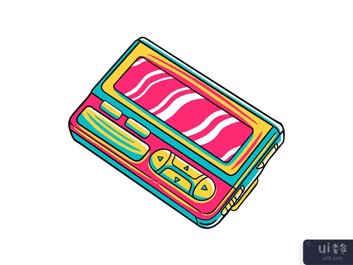 90's Vibe - Pager Vector Illustration
