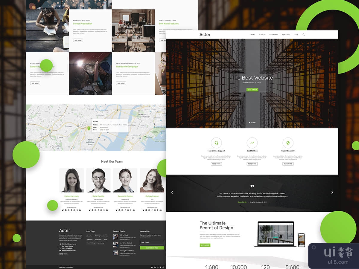 Aster web template