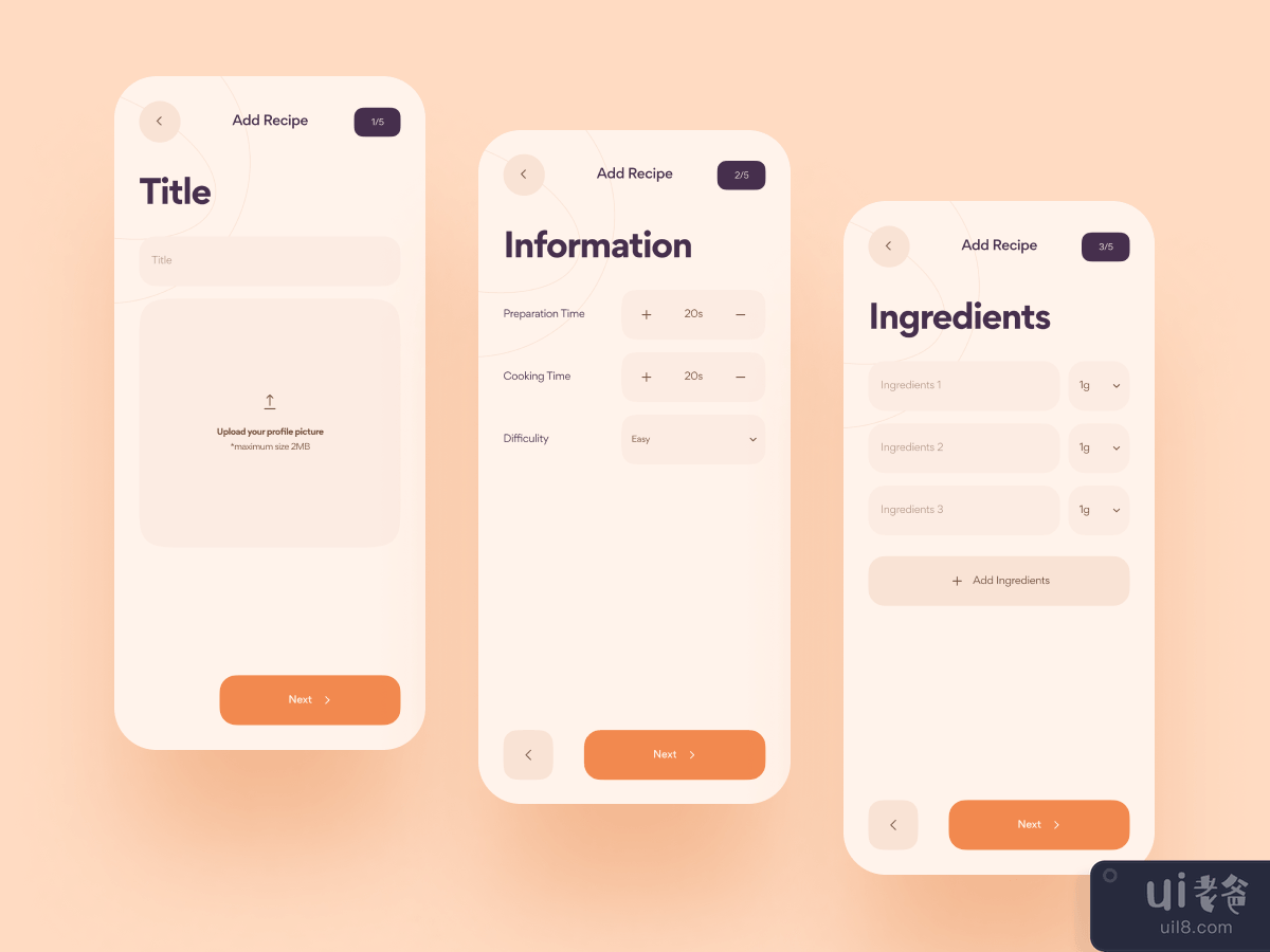 Appétit - Food Recipes App UI Kit V19