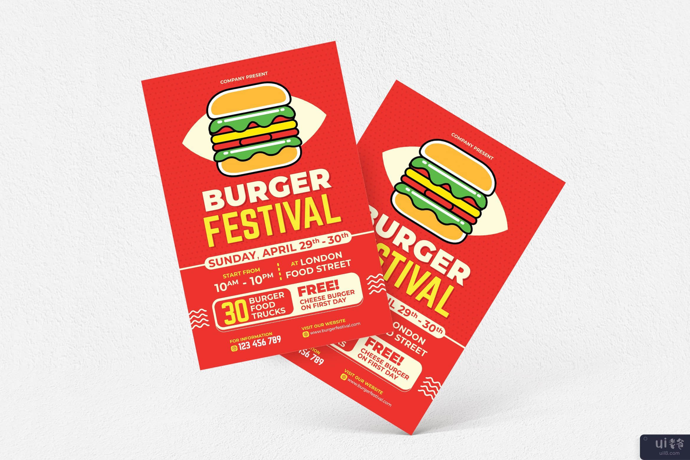 汉堡节 #01 传单(Burger Festival #01 Flyer)插图2