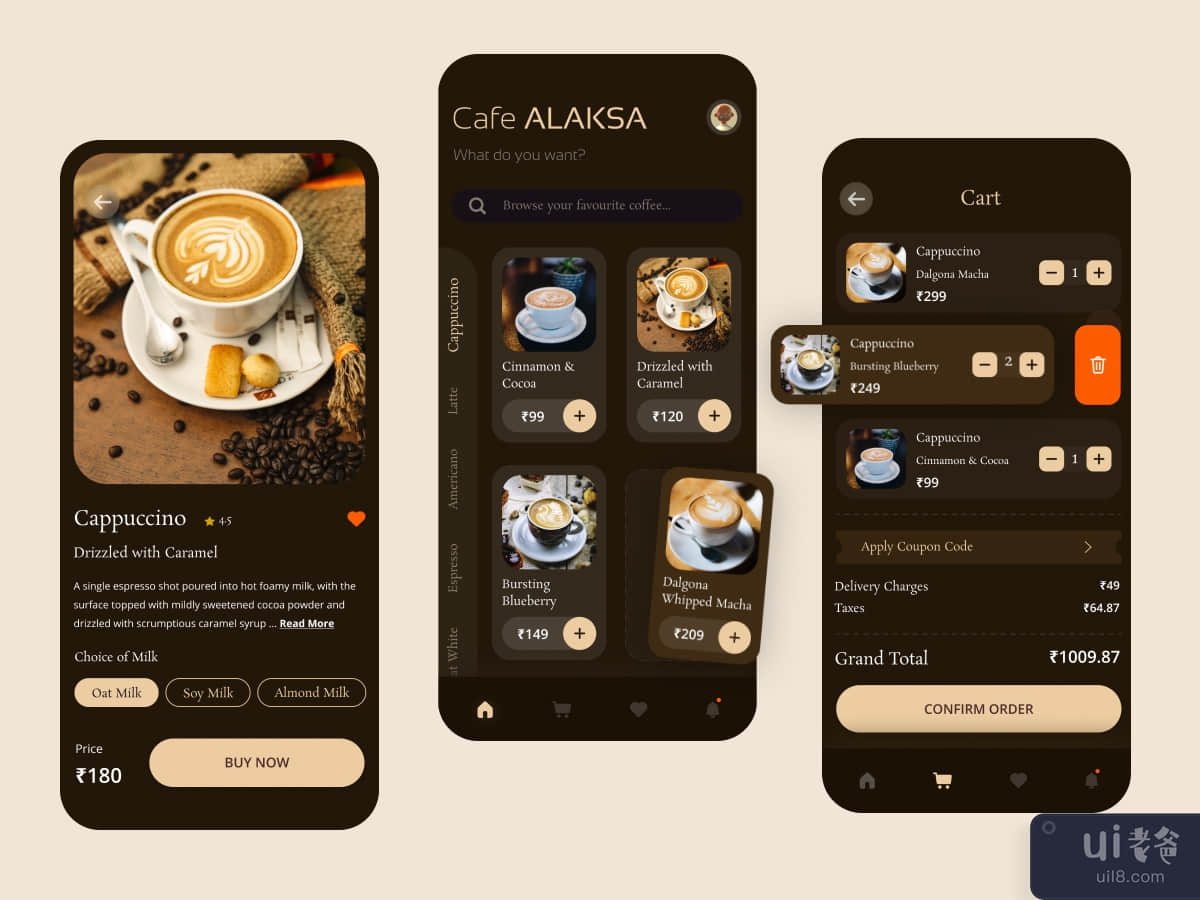 Coffee Delivery Shop App Design