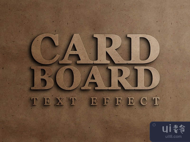 Cardboard text effect