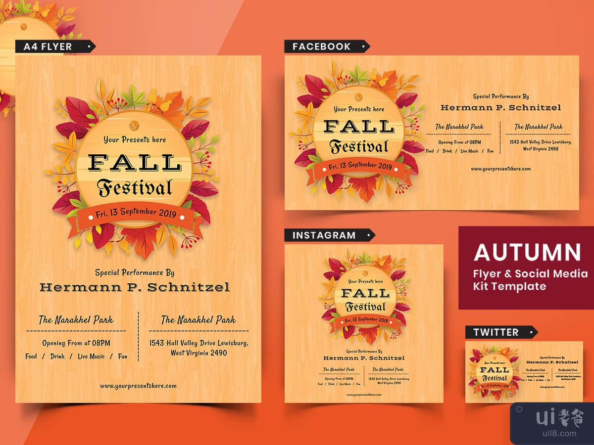 Autumn Festival Flyer & Social Media Pack-07
