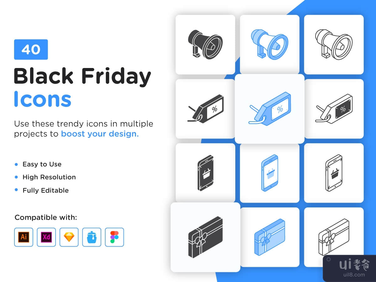 40 Black Friday Icons 