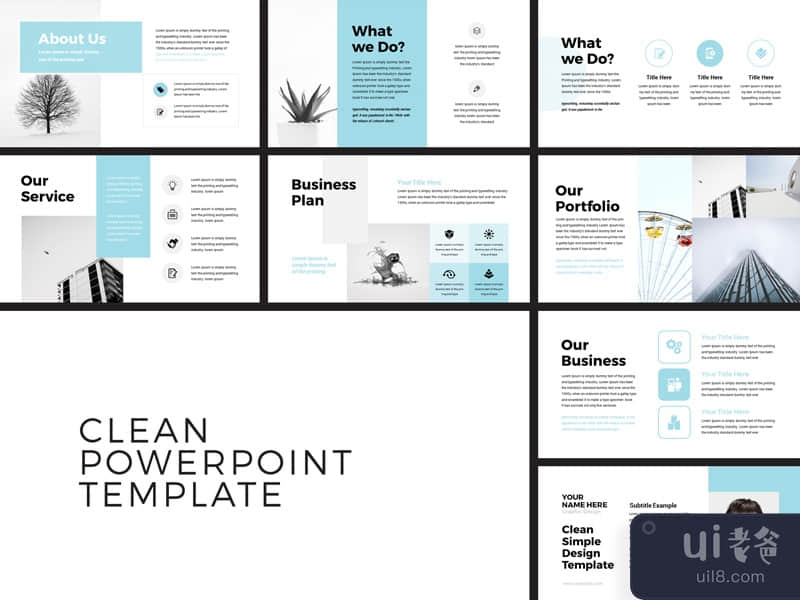 Clean Minimal Business PowerPoint Presentation Template