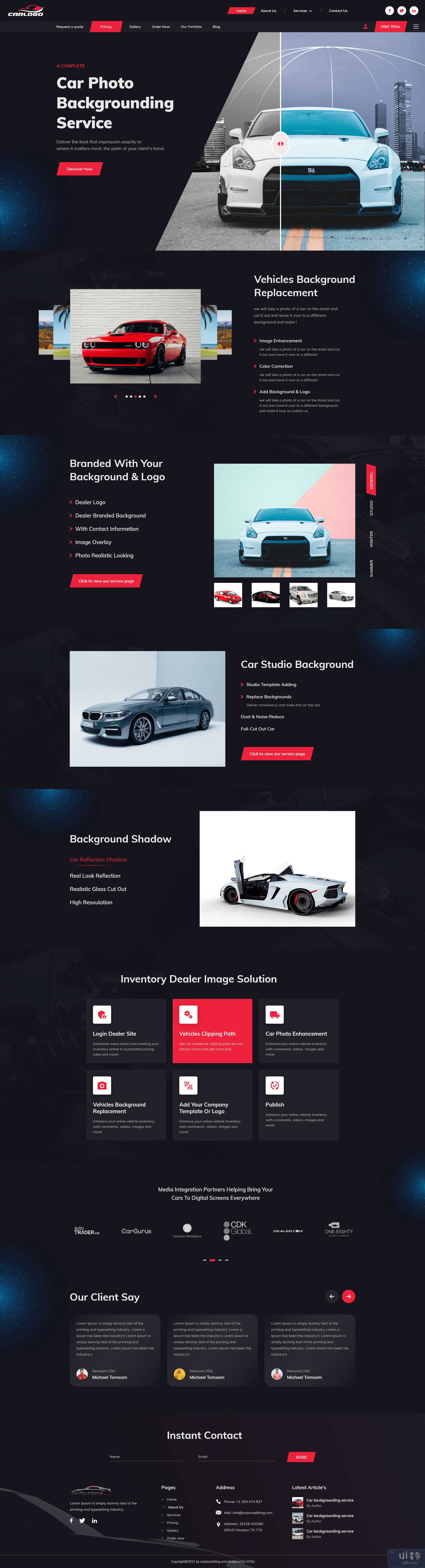 汽车背景图像去除网站设计(Car Background Image Removing Website Design)插图2