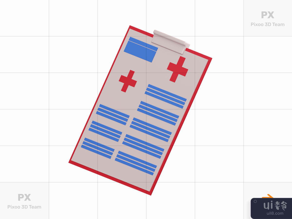 3D Medical Icons Pack - Medical Report