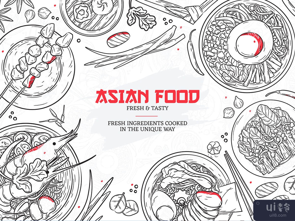 Asian Food Vector Elements