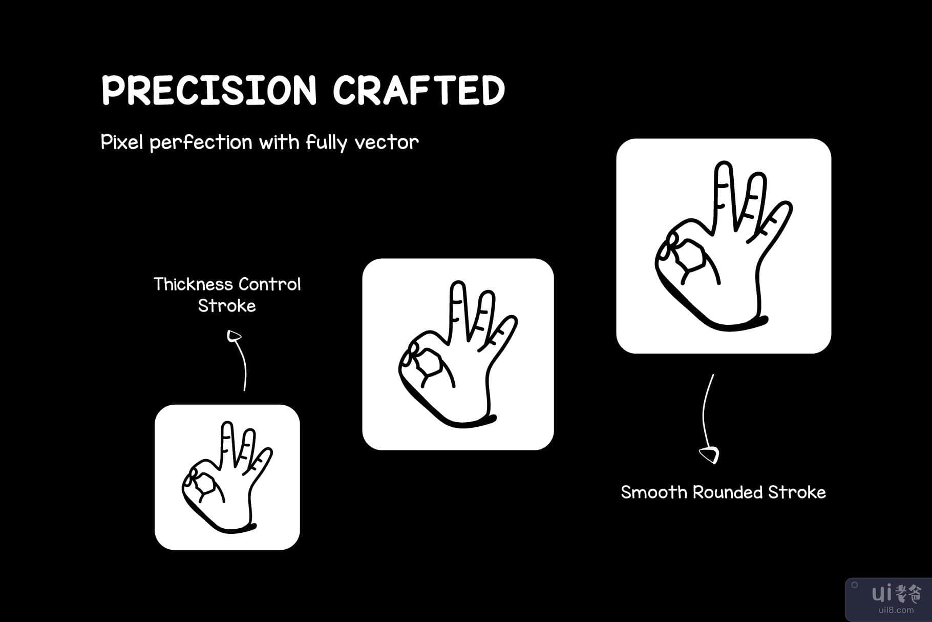 涂鸦手语图标的集合(Collection of Doodle Sign Language Icons)插图5