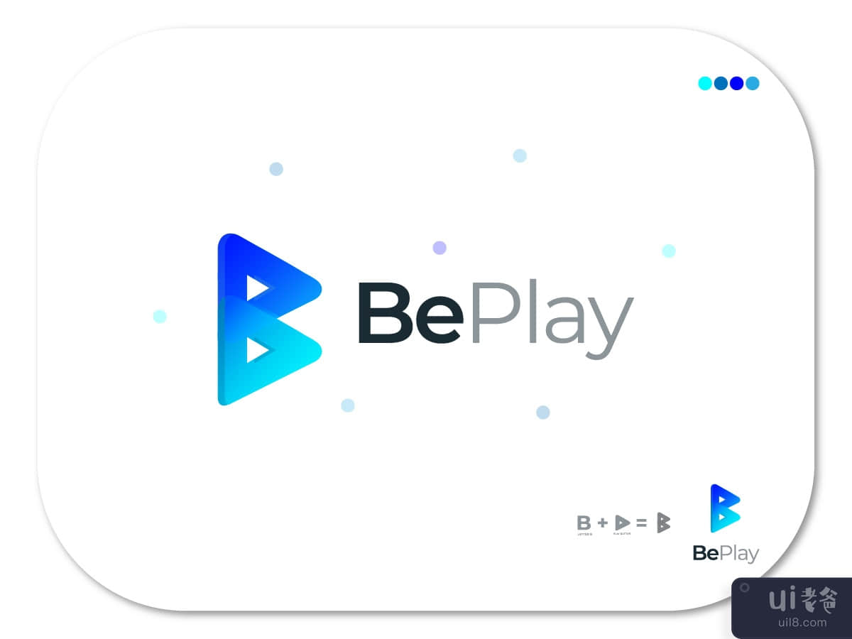 B + Play Media Logo Branding | B Logo | Media Logo | Play Logo | B Abstract Logo