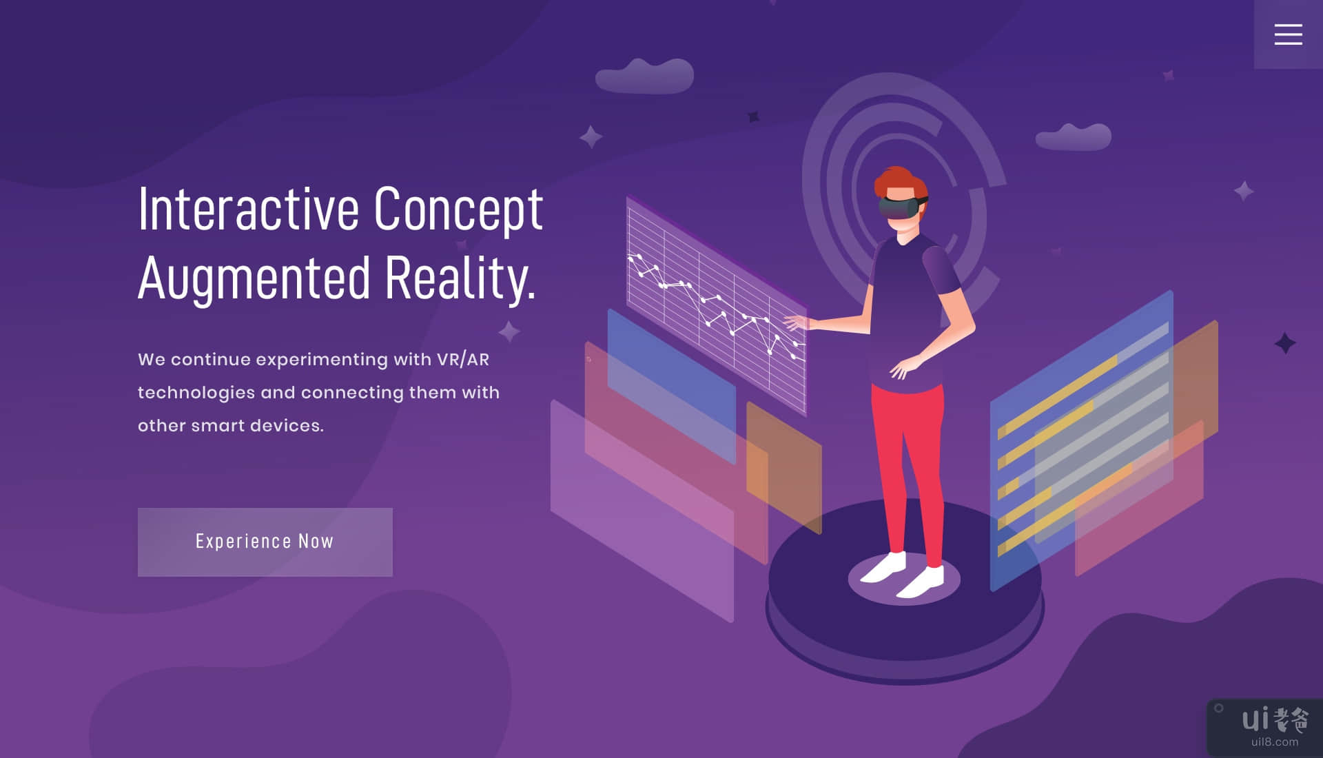 增强现实-AR/VR 标题概念(Augmented Reality - AR/VR Header Concept)插图2