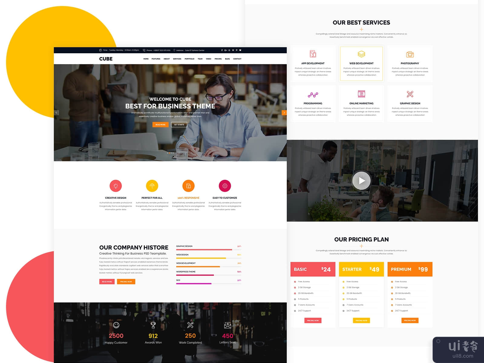 Cube - Business PSD Template