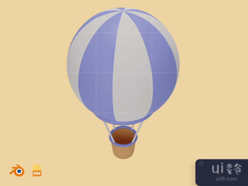 Air Balloon - 3D Travel & Holiday Illustration Pack