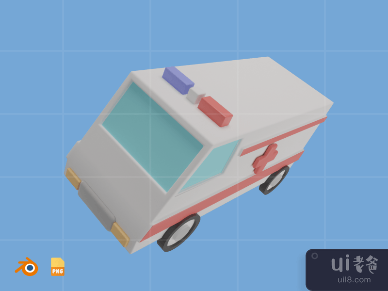 Ambulance - 3D Healthcare Illustration Pack
