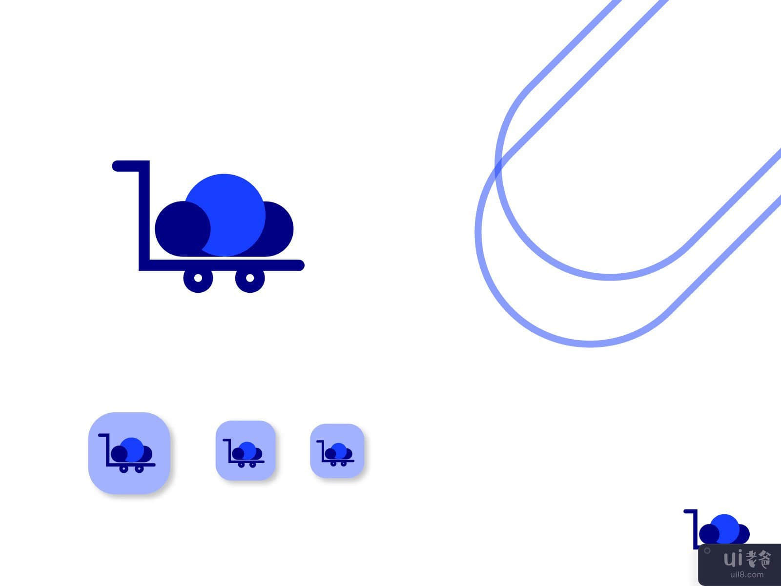 云店标志，店铺标志，云标志(Cloud Shop logo, Shop logo, Cloud logo)插图2